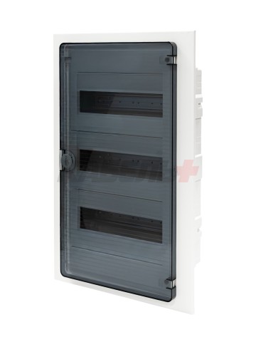 Щит скрытой установки 36 мест, винтовые клеммы, (507х318х72), IP-40 // Hager SAS - Golf (Прозрачная матовая дверь)
