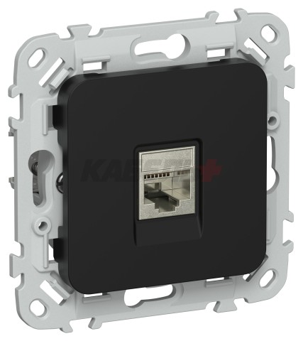 FLITE Розетка компьютерная RJ45 категория 5Е STP РК5е-1-1-ФлЧ черный IEK