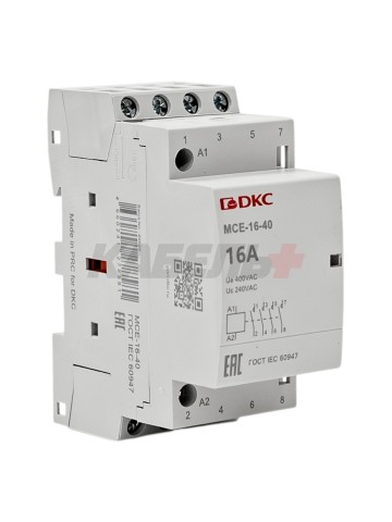Контактор модульный YON max типа MCE, 4P, 16A, 240В, 4НО DKC