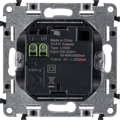Valena Allure - Зарядное устройство 2xUSB Type C+C, 3000мА, белый (инд. упаковка)