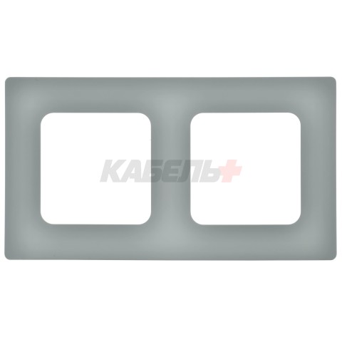 FLITE Рамка 2-местная РУ-2-К-ФлС серый IEK