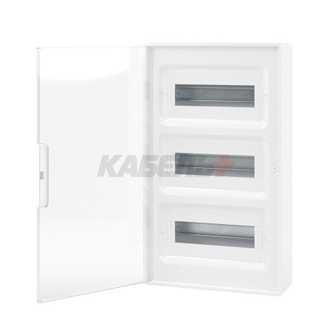 Щиток 36 мод настенный FRAME, белый с прозрачной дверцей, с 4 шинами PEN (2шт на 8 отв. и 2шт на 10 отв.) DKC