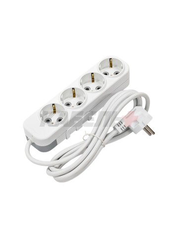 EL-BI,Myra,удлинитель 4гн2м с/з белый,527-010202-411