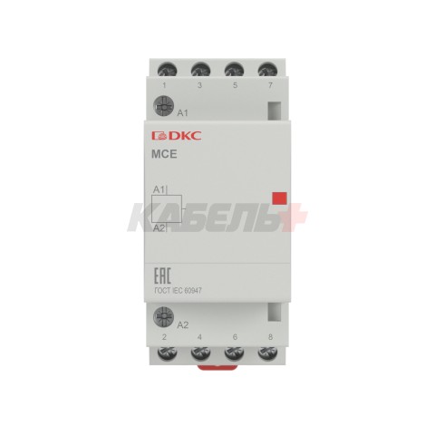 Контактор модульный YON max типа MCE, 4P, 20A, 240В, 4НО DKC