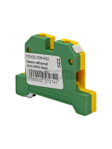 Зажим наборный ЗНИ-6PEN 6мм2 (JXB-земля) IEK