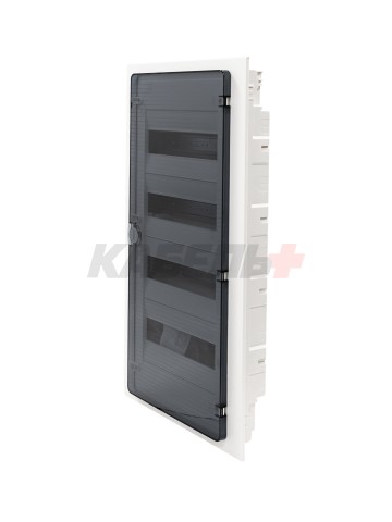 Щит скрытой установки 48 мест, винтовые клеммы, (652х318х72), IP-40 // Hager - Golf (Прозрачная матовая дверь)