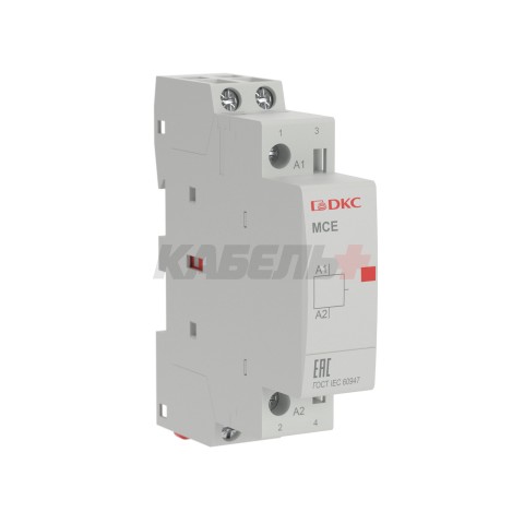 Контактор модульный YON max типа MCE, 2P, 20A, 240В, 1НО+1НЗ DKC