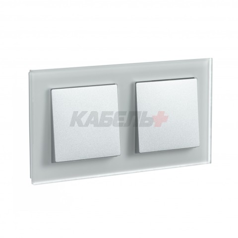 ATLASDESIGN NATURE 2-постовая РАМКА, МАТОВОЕ ОРГАНИЧЕСКОЕ СТЕКЛО БЕЛЫЙ