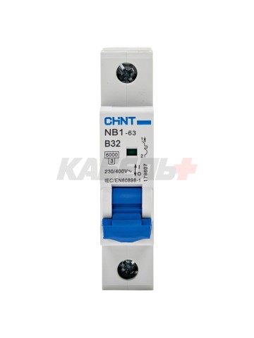 Автоматический выключатель NB1-63 1P 32A 6kA х-ка B (DB) (R)