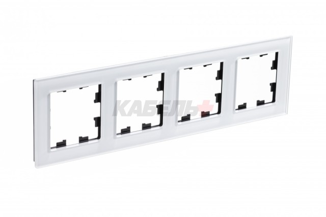 ATLASDESIGN NATURE 4-постовая РАМКА, ОРГАНИЧЕСКОЕ СТЕКЛО БЕЛЫЙ