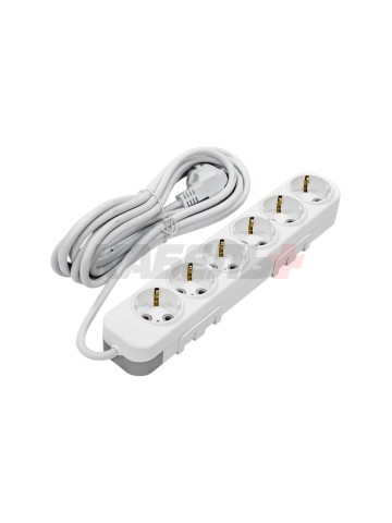 EL-BI,Myra,удлинитель 6гн5м с/з белый,527-010205-621