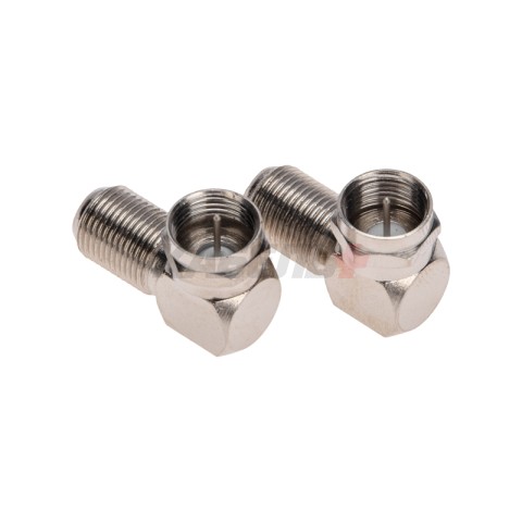 Переходник угловой штекер F – гнездо F REXANT