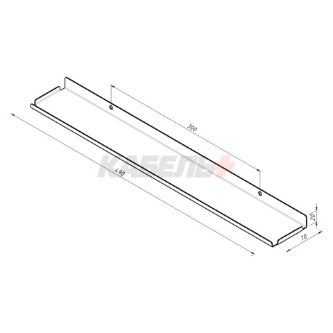 Полка для хранения 490x70мм, металлическая, настенная, черная REXANT