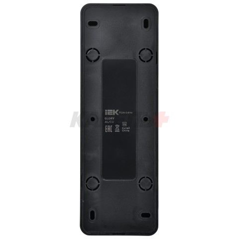 GLORY Розетка 4-местная для открытой установки без заземления без защитных шторок 10А РС24-2-ХЧм черный матовый IEK