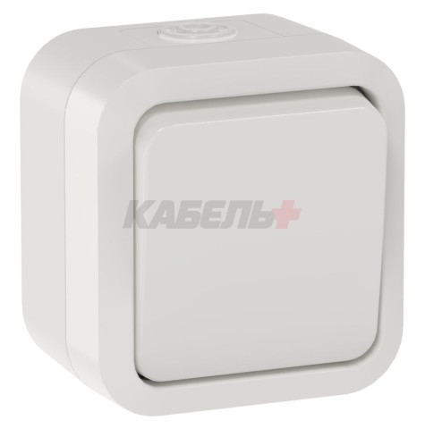 TORS Переключатель одноклавишный 10А IP55 TS301 белый IEK