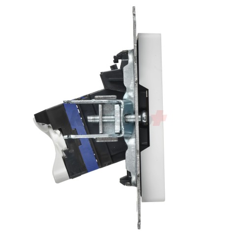 BRITE Розетка компьютерная двойная RJ45 кат.6 РК11-2-БрАБ арктический белый IEK