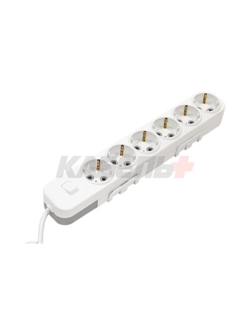 EL-BI,Myra,удлинитель 6гн2м с/з с выкл. белый,527-010202-612