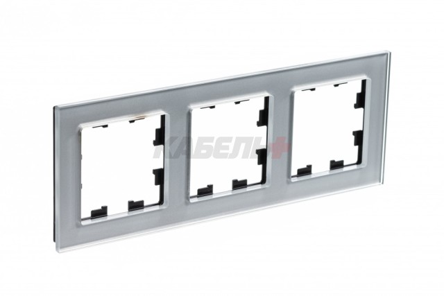 ATLASDESIGN NATURE 3-постовая РАМКА, ОРГАНИЧЕСКОЕ СТЕКЛО АЛЮМИНИЙ