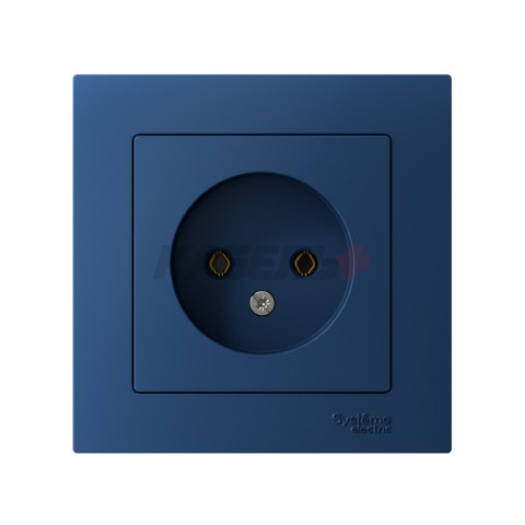ATLASDESIGN РОЗЕТКА без заземления без шторок, 16А, в сборе, АКВАМАРИН