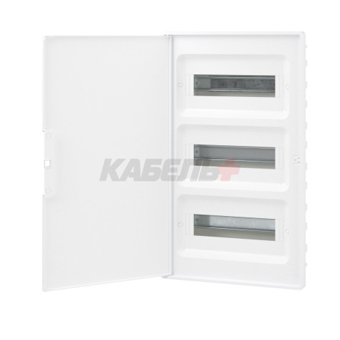 Щиток 36 мод встраиваемый FRAME, белый, с белой дверцей, с 4 шинами PEN (2шт на 8 отв. и 2шт на 10отв.) DKC