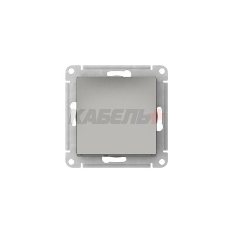 ATLASDESIGN 1-клавишный ПЕРЕКЛЮЧАТЕЛЬ, сх.6, 10АХ, мех., быстрозажим. клем., СТАЛЬ