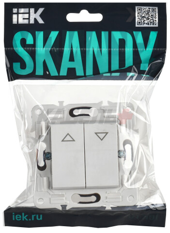 SKANDY Выключатель жалюзи 10А SK-V12W арктический белый IEK