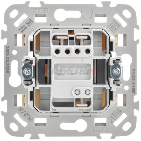 FLITE Выключатель 1-клавишный 10А ВС11-1-0-ФлСл сливочный IEK