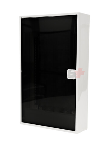 N36-ALFA IT, Щит навесной мультимедийный, 3 ряда, прозрач. дверца, IP40
