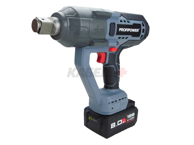 Аккумуляторный гайковерт бесщеточный ударный ProfiPower T-2500N (Li-ion-1шт, 8.0Ач, 2500Нм, патрон-1", З/У, в кейсе)