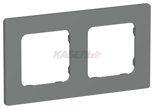 FLITE Рамка 2-местная РУ-2-К-ФлМА мокрый асфальт IEK