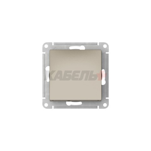 ATLASDESIGN 1-клавишный ВЫКЛЮЧАТЕЛЬ, сх.1, 10АХ, мех., быстрозажим. клем., ШАМПАНЬ