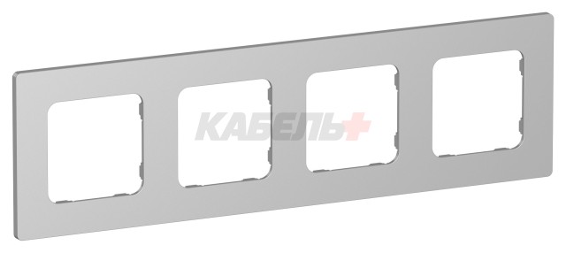 FLITE Рамка 4-местная РУ-4-К-ФлА алюминий IEK