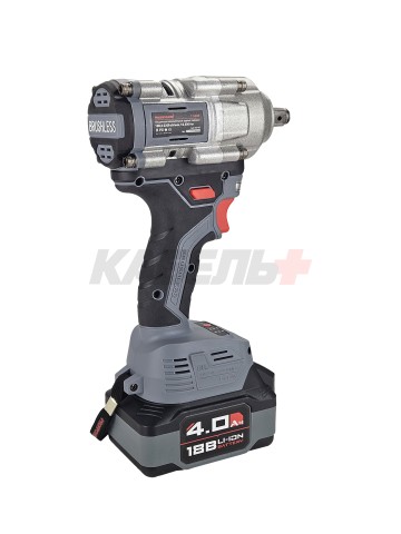 Аккумуляторный гайковерт бесщеточный ударный E0185 ProfiPower T-500N (Li-ion-1шт, 4.0Ач, 500Нм, ударная головка 17/19/21мм, З/У, в кейсе)