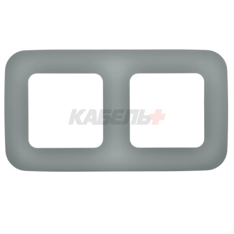 FLITE Рамка 2-местная РУ-2-А-ФлС серый IEK