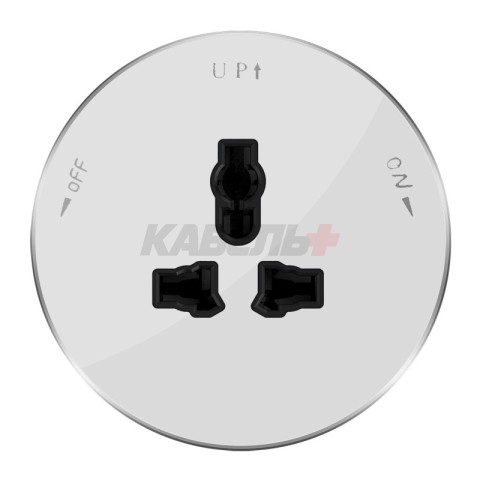 MULTITRACK Розетка универсальная круглая 13 А/250 В БЕЛЫЙ
