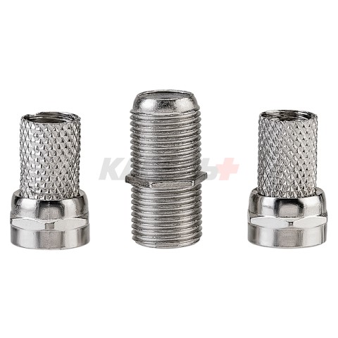 Переходник гнездо F – гнездо F, бочка с кольцом REXANT