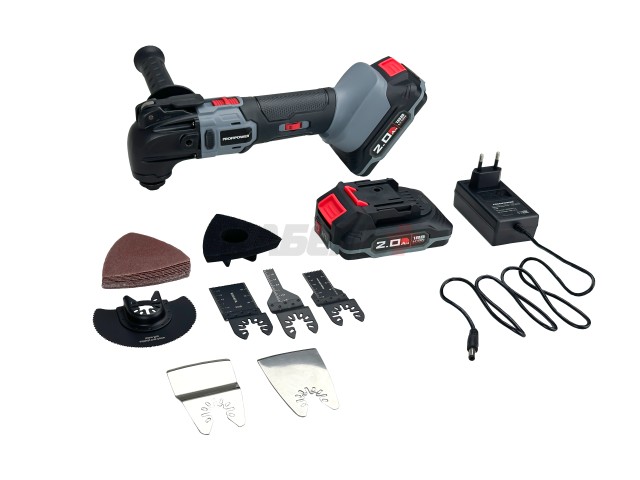 Аккумуляторный реноватор ProfiPower MKDTM-18V (2шт. 2.0Ач, 0-18000кол/мин., 4,0°. насадок 6шт, З/У, коробка) УЛУЧШЕННАЯ СЕРИЯ