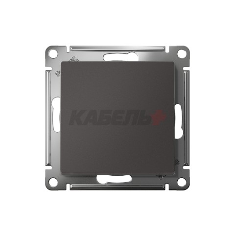 ATLASDESIGN 1-клавишный ВЫКЛЮЧАТЕЛЬ, сх.1, 10АХ, механизм, БАЗАЛЬТ