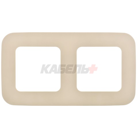 FLITE Рамка 2-местная РУ-2-А-ФлСл сливочный IEK