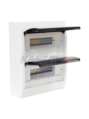 Корпус пластиковый ЩРН-П-24 черн. прозр. дверь IP41 GENERICA