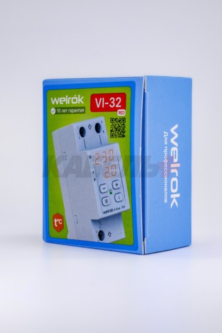 Реле напряжения с контролем тока Welrok VI-32 red