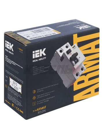 ARMAT Выключатель дифференциального тока R10N 2P 25А 30мА тип A IEK