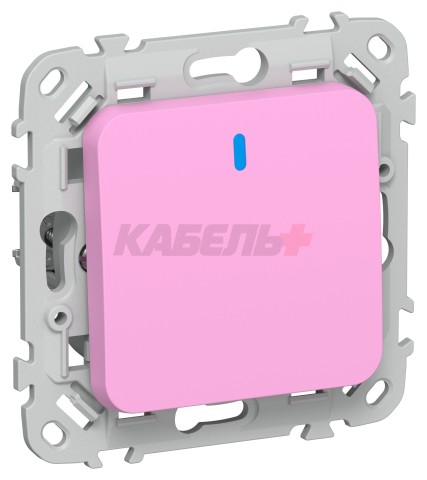 FLITE Выключатель 1-клавишный кнопочный с индикацией 10А ВС11-2-1-ФлПр пурпурный IEK