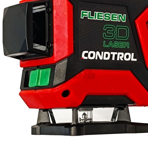 Нивелир лазерный Fliesen 3D Laser (Зеленый / 30/60 м / 4 луча / +- 0,3 мм/м / Li-lon / Кейс), CONDTROL
