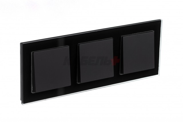 ATLASDESIGN NATURE 3-постовая РАМКА, ОРГАНИЧЕСКОЕ СТЕКЛО ЧЕРНЫЙ