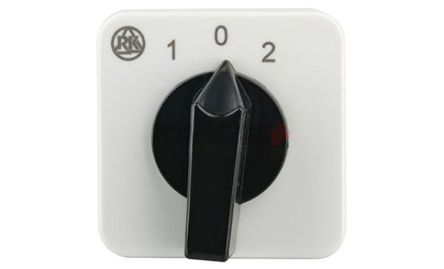 Переключатель BS 16 202 U, 2P, 20A, тип 1→0←2, 2NO на 1_2, на дверь, фронт IP40