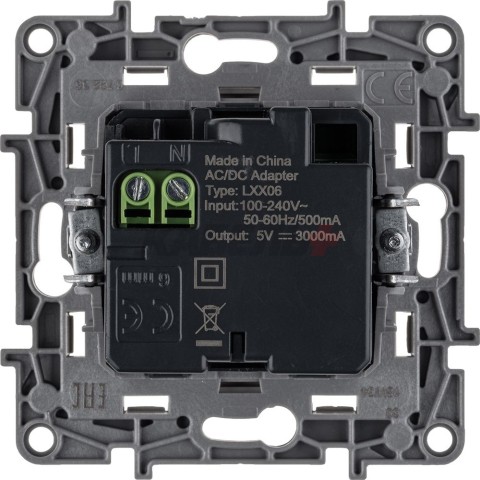 Etika - Зарядное устройство с двумя USB-разъемами Type C, 3000mA (белый)