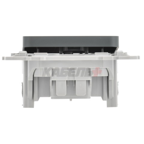 FLITE Выключатель 1-клавишный 10А ВС11-1-0-ФлМА мокрый асфальт IEK