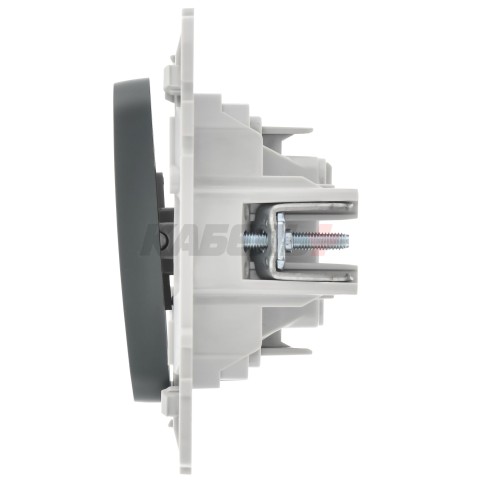 FLITE Выключатель 1-клавишный 10А ВС11-1-0-ФлМА мокрый асфальт IEK