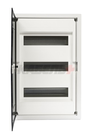 U36A, Щит встраиваемый, 3 ряда, 36+6 мод., прозрач. дверца, IP40